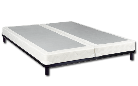Split box spring or split foundation for mattress