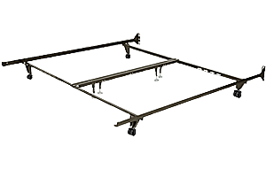 Heavy Duty Queen or King Size Metal Bed Frame with wheels